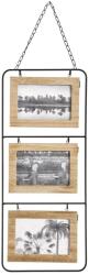  Függesztett képkeret, Nomáde, 3 fényképhez, MDF/PVC, 51, 5 x 22 cm, Bézs/Fekete (r0000391821)