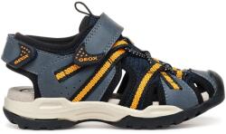 Geox Geox, Borealis műbőr és textil halászszandál, Fekete, Olajkék, 34 EU (J450RB014MEC0659-34)