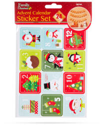 Adventi naptár matrica szett - 5 x 5 cm (58744)