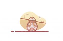  Star Wars BB8 poszter, 61x90cm, poszter2084, Többszínű (poster2084)