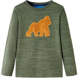 vidaXL Khaki melange hosszú ujjú gyerekpóló 128 Gorilla (13192)