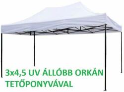  UV állóbb 3x4, 5 fehér rendezvény sátor árusító piaci horgász kerti pavilon ST30