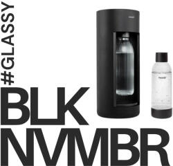 Mysoda Glassy Szódagép, Fekete - 1 db 1L Palack + 1 db Co2 Patron