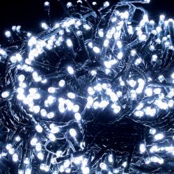 ProGarden 1500 LED-es BOA Fényfüzér, Kültéri-beltéri Hálózati, Időzíthető 6/18 Órás, 8 Féle Fényjátékkal, Hideg Fehér, 30 m, IP44