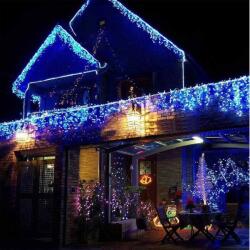 Sternhoff 300 LED-es Jégcsap Fényfüzér Beltéri és Kültéri Használatra, Hosszabbítható, Kék, 8 Világítási móddal, 8, 3 m