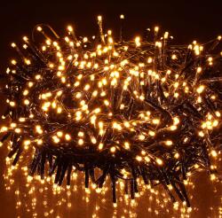 ProGarden 1200 LED-es BOA Fényfüzér, Kültéri-beltéri Hálózati Adapteres, Időzíthető 6/18 Órás, 8 Féle Fényjátékkal, Meleg Fehér, 24 m, IP44