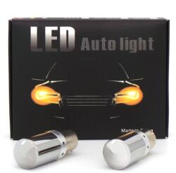 motoLEDy 2 Db LED Izzó PY21W, BAU15S 12-24V ORANGE 100% Canbus
