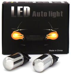 motoLEDy 2 Db LED Izzó 3156 P27W 12-24V Narancssárga 100% Canbus