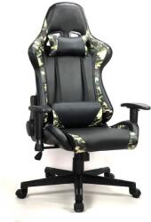  Katonai terep mintás gamer irodai szék forgószék főnöki fotel fekete-terep