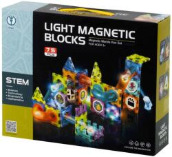 Kruzzel Constructor magnetic Kruzzel - Cu o pistă, 75 piese (kru22684) Jucarii de constructii magnetice