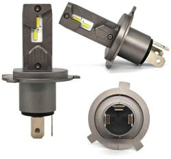 motoLEDy H4 LED Izzó 12V CANBUS 8000lm 2 Db, Homologizációs Erős Fehér Fény