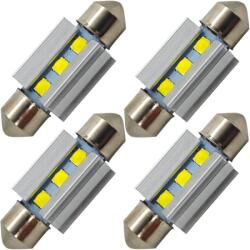 motoLEDy 4 Db C10W LED 41mm-es Izzó SV8.5 12-24V CANBUS 320lm Erős Fehér Színben