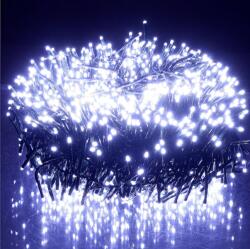 ProGarden 800 LED-es BOA Fényfüzér, Kültéri-beltéri Hálózati Adapteres, Időzíthető 6/18 Órás, 8 Féle Fényjátékkal, Hideg Fehér, 16 m, IP44