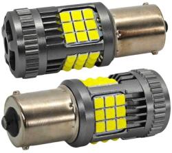 motoLEDy 2 Db P21W LED Izzó BA15S 12V-24V Hiba Nélkül 2600lm Fehér Erős Fehér