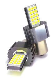 motoLEDy 2 Db LED Izzó PY21W, BAU15S 12-24V CANBUS Fehér Új