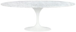 King Home TULIP ELLIPSE MARBLE CARRARA fehér asztal - ovális márványlap, fém (KH1501100126)