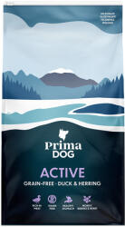 PrimaDog 10kg PrimaDog Adult Active Grain Free kacsa & hering száraz kutyatáp