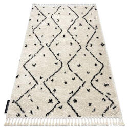 My carpet company kft My Carpet Company Tetuan B751 Cikcakk Krém Rojt Shaggy 80x150 cm Szőnyeg