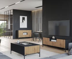 Mylife land nappali bútorszett matt fekete