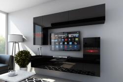 Prince Verde Concept 31 Nappali Bútor Szett Magasfényű Fekete (203cm)