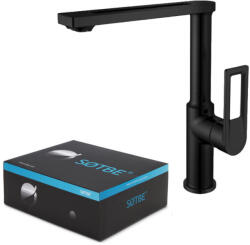 SOTBE loft SVART Fekete, nagy forgású konyhai csaptelep