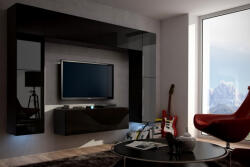 Prince Berg CONCEPT 3 nappali bútor szett fekete (256 cm)