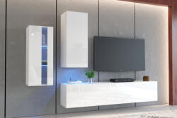 Prince Concept Liam magasfényü fehér fali egység (218cm)