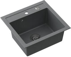 Steiner JOHNNY 110 Steingran ezüst gránit mosogató, szifonnal és dugóval