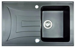 Brenor LEO Gránit mosogató Fekete-szemcsés fényes