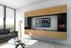 Prince Concept 29 nappali bútor szett arany tölgy-fekete (249cm)