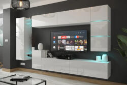 Prince Concept NEW 90 nappali bútor szett magasfényű fehér (290.6cm)