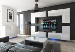 Prince FRANCO Concept 20 nappali bútor szett magasfényű fehér (260cm)