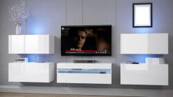 Prince concept patty nappali bútor magasfényű fehér (307cm)