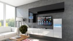 Prince Verde Concept 31 Nappali Bútor Magasfényű Fekete-fehér (203cm)