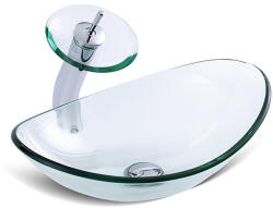 VELDMAN manveld ÁTLÁTSZÓ ÜVEG mosdó csapteleppel - kofurhomeshop - 69 900 Ft