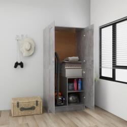 vidaXL Гардероб, бетонно сив, 82, 5x51, 5x180 см, инженерно дърво (803438)