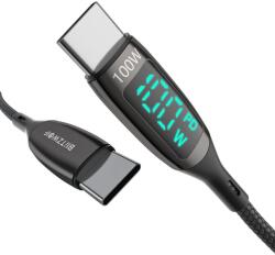 BlitzWolf BW-TC23 USB-C Apa - USB-C Apa 2.0 Adat és Töltő Kábel - 0.9 m, Fekete