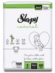 Sleepy Scutece Bebelusi Sleepy Natural Double, Marimea 3 Midi, 4-9 kg, 68 Bucati (SMT-0301)