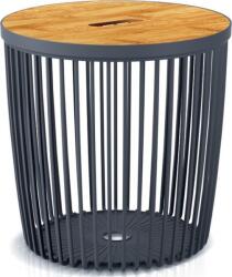 Prosperplast Clubo 2 az 1-ben asztal bambusz fedéllel - 25l, antracit (CEN-78295) (CEN-78295)