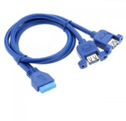 Akyga AK-CA-62 USB 3.0 19-pin header - 2x USB 3.0 A adapter (AK-CA-62) (AK-CA-62)