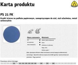 Klingspor Csiszolókorong Nem Kék Papír Ps21fk 125 mm gr. 400 50 db (237787) (237787)