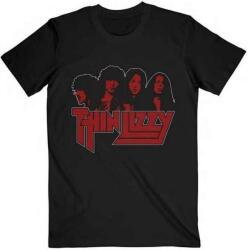 Thin Lizzy Band Photo Logo Black L Ing (TLTS08MB03)