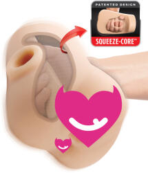 Pipedream PDX Plus Double Pounder Vibrating Squeeze Stroker Skin