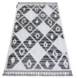 My carpet company My Carpet Company Maroc P662 Gyémánt Fekete/Fehér Rojt Berber Shaggy 120x170 cm Szőnyeg