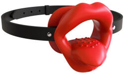 Kiotos Vibrating Mouth Gag Silicone Lips & Tongue Red