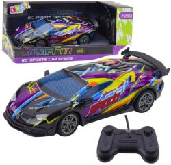 LeanToys RC Távirányítós Sportautó LED Lámpákkal Lila 1: 22 - 23052 (23052) (23052)