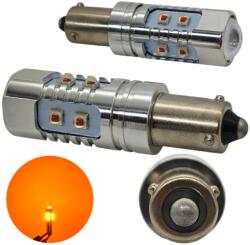 motoLEDy 2 Db H21W LED Izzó BAY9S 12-24V CANBUS Narancssárga USA