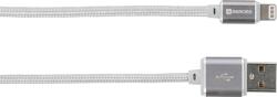 SKROSS Sync Lightning Connector - Steel Line USB-A apa - Lightning apa 2.0 Adat és töltő kábel - Fehér (72674) (72674)