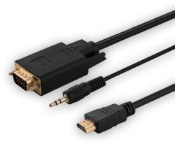 SAVIO CL-104 HDMI - VGA + audio kábel 1.8m (CL-104) (CL-104)