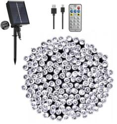 ProGarden 21, 6 m 480 LED-es Fényfüzér, Hybrid Tölthető-napelemes, Hideg Fehér, 8 Világítási mód, Időzíthető, Távvezérlős